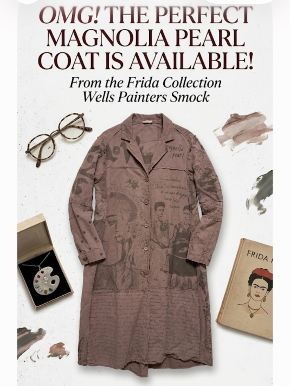Magnolia Pearl Frida collection wells painters smock coat jacket - Picture 13 of 13